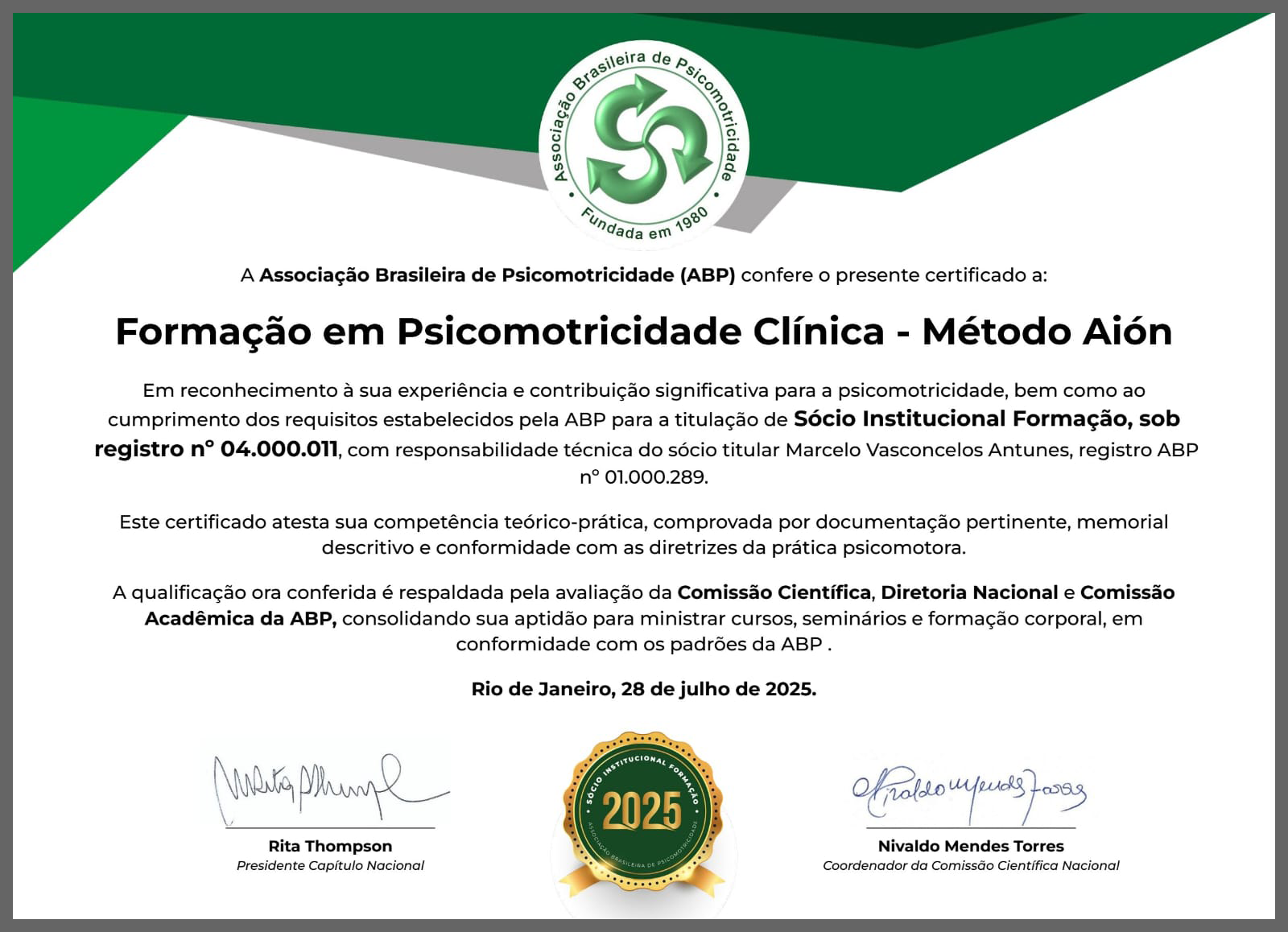 NOVO CERTIFICADO